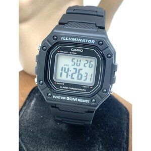 Casio Men's Watch W218H Illuminator Quartz Digital Black Resin Sport 3224